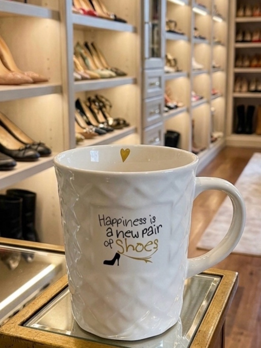 The Old Pottery Company,  "Happiness is a new pair of shoes"